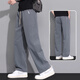 Pantalones de scimitar de seda de hielo judío para el verano de hombres delgada 2025 Nuevo pantalones casuales relajados de verano relajados 6636 Verde militar [ligero y transpirable] 3xl