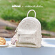 Ailuxi -Rucksack für Frauen Reisen hellweiß Weiß Souffle Puppy College Studenten Schoolbag Großkapazität kleiner Rucksack Milchshake Weiß