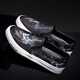 
QLTQZQ one-foot lazy shoes men's summer Korean version canvas shoes printed fashionable men's casual bean bean loafer shoes men's trend H11967 style 38