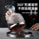 Runhuanian Regalo Decanter Copa de vino tinto Class Crystal Gyro Gyro Gyro Tumbler Set Light Style Luxury Silver 1.4L+2 Tada de lazo rojo y negro 695ml