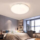 Opp LED Techo Light Room Dormitorio Control remoto Luz de la sala de estar Light Study Flexion de iluminación Moderna Simple Silver Edge Round Interruptor HHXC1048L
