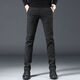 New men's cotton and linen casual pants, grinding elastic small straight-leg trend versatile slim business pants for men, four seasons WL 688 gray 34