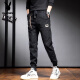 Pantalones playboy jeans casuales de moda para hombres pantalones atados a los hombres de verano seda delgada de hielo delgado nuevo pantalones de trabajo de pierna ancha regular l adecuado para 116-135jin [Jin iguala 0.5 kg] adecuado para 116-135Jin [Jin equivale a 0.5 kg]