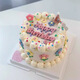 TMJD MISS fruit cake model new model Internet celebrity retro colorful sugar cream decorated fruit letter pattern simulator 4 inches style 26