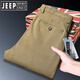 JEEP SPIRIT纯棉裤子男宽松直筒中年男士休闲裤夏季2025新款商务大码男裤 7027#深蓝  44