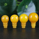 Yixiang Chicken Oil Yellow Beeswax Round Beads Tee Loose Beads Beeswax Tee Buddha Head Pagoda DIY Accessories Bracelet Old Wax Color 12mm Tee Set