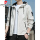 
Pierre cardin spring jacket men's new spring and autumn hooded thin youth loose jacket short solid color jacket K12131 black M [recommended 100-110Jin [Jin equals 0.5 kg]]