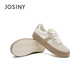 Zhuoshinid training shoes for women in spring and summer sports shoes versatile white shoes for women thick sole shoes for women rice/brown 37