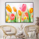 
Yonghuan bedside stickers wall stickers living room background wall decoration painting self-adhesive wall painting bedroom dormitory homestay stickers wallpaper waterproof Tulip-TH-1349 Ultra-small width 55x height 40cm