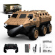 Zhouke remote control car 6-10 years old off-road toy car six-wheel drive high-speed armored car professional car electric car children's electric car four-wheel drive remote control off-road vehicle black replaceable tires 2 sets of rechargeable batteries for 60 minutes of play