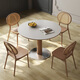 
Gaode Meiju Nordic solid wood small round table log reception table and chair combination household meal round rock slab dining table negotiation new pearl 120*75 round table (new pearl) + CY-684*4