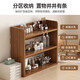 Desktop storage rack Desktop bookshelf corner storage rack cosmetics desk countertop storage rack cup holder bay window bookshelf three-layer model walnut color 50*20*65cm