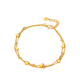 Qianjun 9999 gold heart-thumping sparkling bracelet for women, gold fashion bracelet, birthday gift for girlfriend, plated, 3.22g