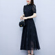 
OLJ high-end brand dress for women 2025 summer new Chinese style modified cheongsam temperament slim skirt apricot color M 80-100Jin [Jin equals 0.5 kg]