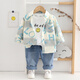 Balabala boys' shirt pure cotton children's shirt long sleeve 2025 spring and summer new style 234567 year old baby boy coat top trendy blue_letter_only sell shirt 90 cm