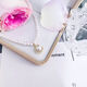 Mengke Shijia Xiaomi Pearl Necklace for Women 2025 New Hot Style Light Luxury Niche Exquisite Clavicle Chain Pendant Necklace Light Luxury Niche Pearl Clavicle Chain for Women
