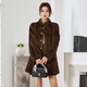 
Winter home brand imported fur mink coat for women whole mink medium-length stand collar mink fur coat for women 2024 new style brown L 120Jin [Jin equals 0.5 kg] below