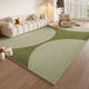 Green grand salon canapé canapé-basse cafetière de table basse de planche à plancher Mat à la maison Luxurant léger 2024 Nouveau modèle Wen-3878 Green Series 1 pièce 200 * 400cm