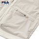 FILA Children's Sun Protection Clothing 2025 Autumn New Boys Hooded Woven Jacket Vanilla Gray-GY 120