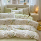 Mercury series small fresh 80 count pure cotton bed four-piece set 100% cotton bedding floral quilt cover dormitory bed sheet three-piece fitted sheet style dense leaf fitted sheet style 1.8m four-piece set