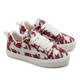 LIGHTNING X STORM Picasso paintings jointly created by Lightning men and women's shoes Revenge Storm Little Fragrance Bread Shoes Heightening Couple Skateboard Shoes D6227 Cherry Red 44