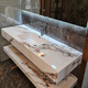 [Slab de roca de doble capa] Basina de lavado sin costura de roca Casina Integrada de lavado de baño de doble capa Basina de lavado de inodoro [elegante y simple] Basina blanca sin costura [inteligente [Sqwy Classic] 60*50 ha vendido 5689 piezas