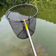 Stainless steel copy net 3 meters 4 meters 5 meters 6 meters telescopic pole set fishing pocket folding fishing net head fishing gear black nano net + yellow pole 4m