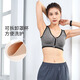 骆驼运动内衣女聚拢无钢圈瑜伽健身背心外穿防震文胸 Y8S1Q9902，深麻灰，女 2XL