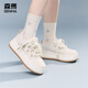 Senma bread shoes women's shoes mesh breathable outdoor sports shoes small white shoes 2025 new summer thick-soled height-enhancing casual shoes Mika color 38