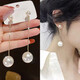 
Pang Donglai DL light luxury earrings pearl earrings for women's Queen Mother's unique earrings 2024 new style earrings, straight needle size double beads