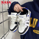 NASA XVVX板鞋男生ins超火港风小众情侣运动休闲鞋子新款潮流百搭滑板男鞋 6630-白绿色 42