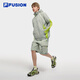 Filafusion Filafusion Herren gewebte Jacke Zhang Hao gleicher Stil 2025 Herbst Casual Lose Sun Protection Kapuze mit Kalt weißer Graugy M 170/92a/m