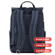 
Samsonite LOFFICE brand logo flip opening and closing fabric cow leather backpack women's style navy blue fashion basic package (bag)