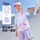 Disney baby迪士尼女童速干套装儿童短袖短裤两件套中大童装运动服夏 紫色130