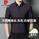 皮尔卡丹高档桑蚕丝短袖衬衫男2025夏季新款条纹无痕免烫商务休闲真丝衬衣 4205#哈青 XL 175码建议130-150斤