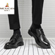 Espantapájaros (mexicano) Ligero de lujo Autumn and Winter Men's Shoes for Business Formal Leather Shoes más Velvet Highen Traje Casual Sure