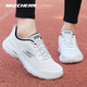 斯凯奇（Skechers）男鞋夏季新款黑武士网面透气跑步鞋子男轻便舒适减震运动鞋健步鞋 白色/黑色6625（一脚蹬） 40