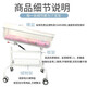 Confinement center club crib hospital newborn multi-functional stainless steel removable anti-spill milk baby stroller white model + mattress + mosquito net + fully transparent basin
