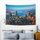 Night view city hanging cloth, neon night view street view photo decoration poster background, GT3884 100cm*70cm (plus fleece model)/send installation bag