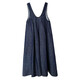 Zhidou Duo Luxi Korean retro U-neck vest denim dress for women 2025 spring new design versatile long skirt 9710 denim M