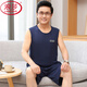 LangSha pajamas middle-aged men's summer thin cool modal sleeveless daddy vest shorts plus a large size home clothing Cool modal pajamas MT-1105 M suitable for 80-Jin [Jin equals 0.5 kg]