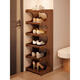Ke Xiangtu Shoe Rack Home Door Multi-layer Indoor Small Narrow Rental Room Simple Shoe Cabinet Storage Artifact 2025 New Hot Style Brown 6-Layer 30 Upgraded and Widened