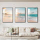 
Sanqihu living room decoration painting modern minimalist Nordic style landscape wall painting sofa background wall hanging painting triple wall 13582/13589/13581 Elegant gold frame oil canvas picture 50*70