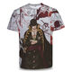 Giselon One Piece Short Sleeve Summer One Piece Zoro Anime T-shirt Primary and Secondary School Students and Teenagers on the 3D Printing Trend Burning Ace TXU1480 S Suitable for weight 80-90 Jin [Jin equals 0.5 kg]