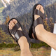 Aocon offizielle Sandalen Männer echtes Leder bequeme Strandschuhe trendige Sandalen lässig zweifarbige Kopfschicht Cowide Herrenschuhe braun 1243721038 40 250mm