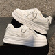 Pájaros carpinteros zapatos blancos pequeños de suela gruesa para mujeres de verano 2025 nuevos zapatos de mujer delgados transpirables con deportes de falda y zapatos casuales para mujeres blancas 36 (230 mm)