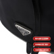 LOGO DE METAL PRADA SEAL SEAL BACK BOCK BACK ONE-HOLEZO BOLSO CROSSBOLY STYLE REGUAL FUBRA DE REFECTO NEGRO (BASIC + Caja original + Hand-Hand-Handry