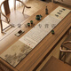 LuodaBAN (LUODABAN) Thousand Miles of Jiangshan Table Flag Tea Table New Chinese-style Zen Tea Table Padding Cloth Absorbent Tea Table Table Cloth Long Strip Huxi Caotang Picture-NC-12044 30*160cm [odorless]