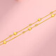 Qianjun 9999 gold heart-thumping sparkling bracelet for women, gold fashion bracelet, birthday gift for girlfriend, plated, 3.22g