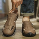 Men's sandals summer popular slippers beach shoes outdoor sports style wear-resistant large size breathable lazy men's shoes (JL) AS9909 brown 41